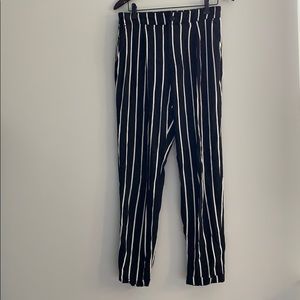 2/$18 F21 black and white striped pants